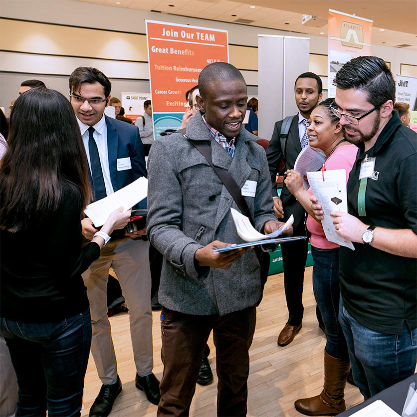 Students and employers connect at Mason's Career Fair